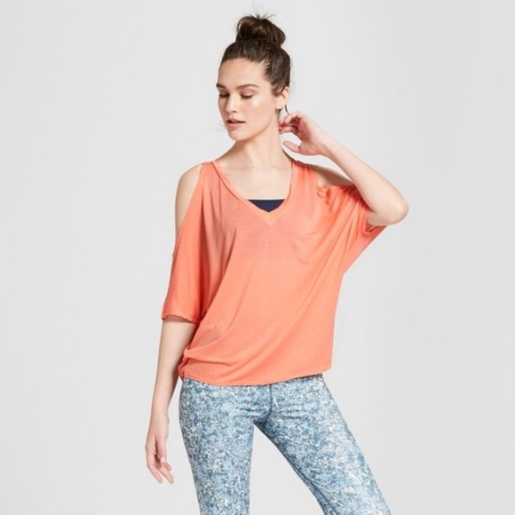 Joy Lab Tops New Joy Lab Guava Coldshoulder Drape Top Nwt E6 Poshmark